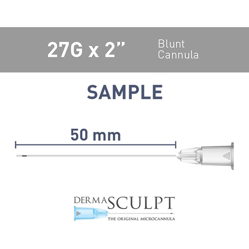 Single DermaSculpt blunt Cannula of 27 gauge by 2 inches