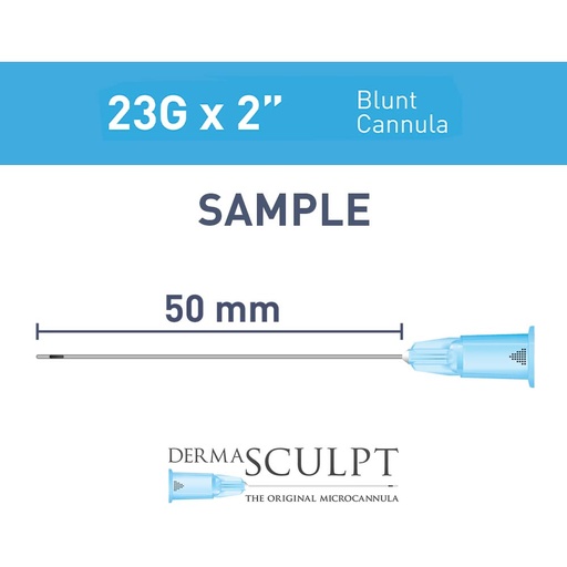 Single DermaSculpt blunt Cannula of 23 gauge by 2 inches