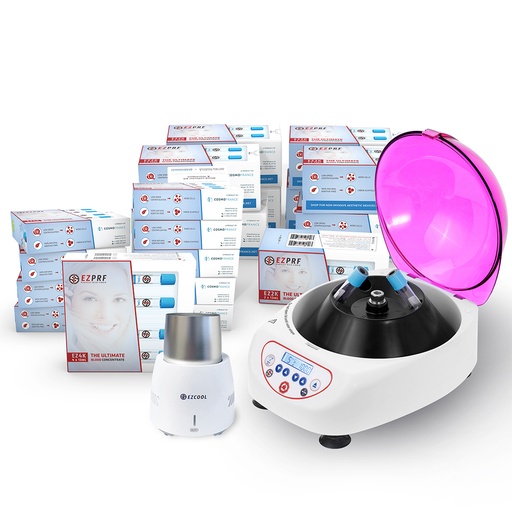 ezSTARTER system which includes the ezMINISPIN, ezCOOL, and 10 boxes of ez2K kits and ez4K kits