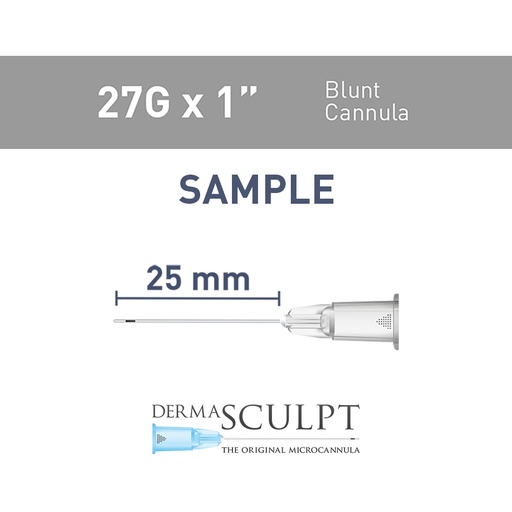 Single DermaSculpt blunt Cannula of 27 gauge by 1 inch